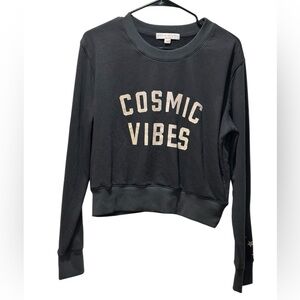 Spiritual Gangster Black Cosmic Vibes Sweatshirt, Women’s Crewneck Small NWOT
